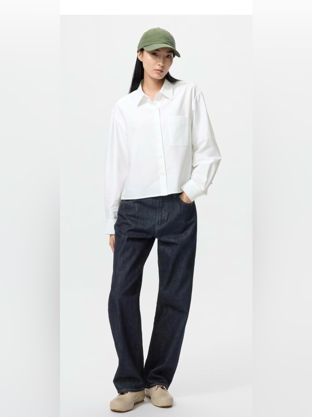 Uniqlo JW Anderson Oxford boxy shirt, unisex, size Medium. NWOT